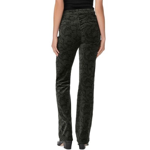 Paige Naomi Velvet Paisley Bootcut Pants Dark Forest - NWT $249 - Picture 2 of 13